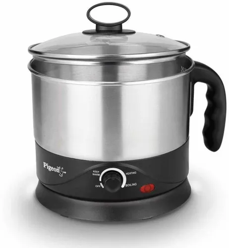 Image of Pigeon Favourite Electric Kettle  (1.2 L, Silver, Black)