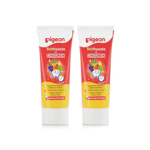 Image of Pigeon Fruit Punch Toothpaste for Babies & Children | Formulated Without Fluoride, SLS, Added Colour & Paraben | pH Frie