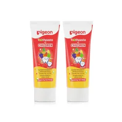 Pigeon Fruit Punch Toothpaste for Babies & Children | Formulated Without Fluoride, SLS, Added Colour & Paraben | pH Frie