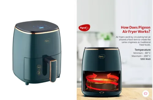 Image of Pigeon Green Digital Air Fryer - 4.2 L