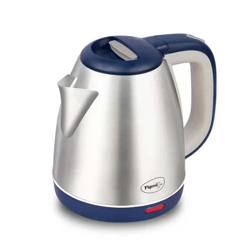 Image of Pigeon Hot Plus Electric Kettle 1.5L (Stainless Steel, Blue) 
