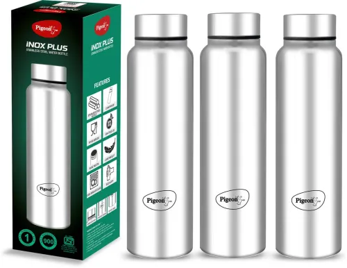 Image of Pigeon Inox Plus 900 ml Steel Bottle (Pack of 3)