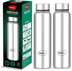 Pigeon Inox Plus 900 ml Steel Bottle (Pack of 2, Silver)