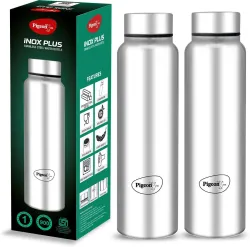 Pigeon Inox Plus 900 ml Steel Bottle (Pack of 2, Silver)