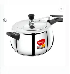 Pigeon Inox Pro Silver Stainless Steel Induction Base Inner Lid Pressure Cooker-5 L