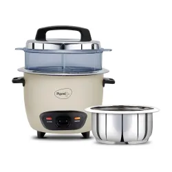 Pigeon Inox Pro Rice Cooker with Steamer, 1.8 litres