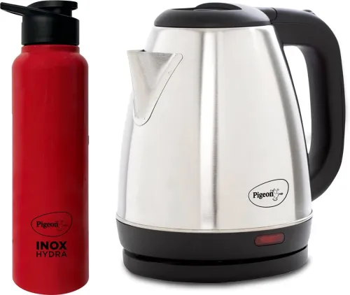 Image of Pigeon Kettle+Water Bottle Electric Kettle with Bottle (1.5 L, Silver)