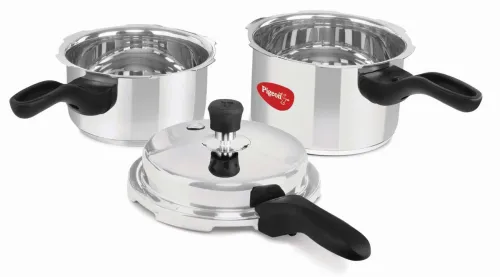 Image of Pigeon Mini Combo 2 L, 3 L Stainless Steel Pressure Cooker