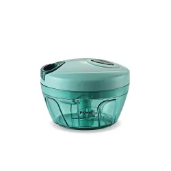 Pigeon Polypropylene Mini Handy and Compact Chopper with 3 Blades for Effortlessly Chopping Vegetables and Fruits for Your Kitchen (12420, Green, 400 ml)