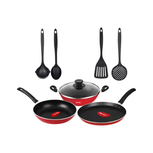 Image of Pigeon Mio Gift Set Non-Stick Coated Cookware Set (Aluminium, 8 - Piece)