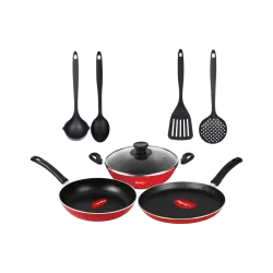 Pigeon Mio Gift Set Non-Stick Coated Cookware Set (Aluminium, 8 - Piece)