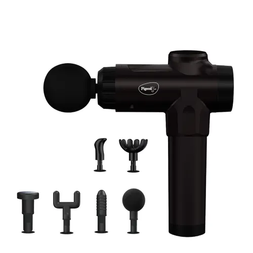 Image of Pigeon Nexa Gun Massager, 6 Heads, 99 Adjustable Speed, Rechargeable, Handheld, Percussion Muscle Massager for Full Body