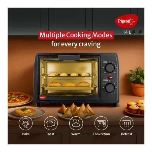 Image of Pigeon Oven Toaster Grill 14 Liters OTG| 900 Watts| Toast, Grill, Bake & Roast | 