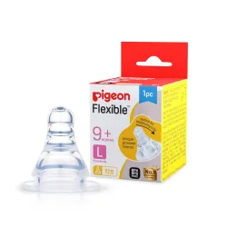 Pigeon Peristaltic Nipple L,For 9+ Month Babies,BPS Free,BPA Free