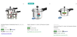 Pigeon Pressure Cooker Minimum 50% Discount