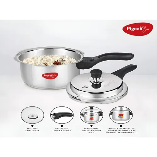Image of Pigeon Silver Aluminium Induction Pressure Cooker