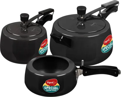 Image of Pigeon Special Cook Plus 2 L, 3 L, 5 L Inner Lid Induction Bottom Pressure Cooker  (Hard Anodized)