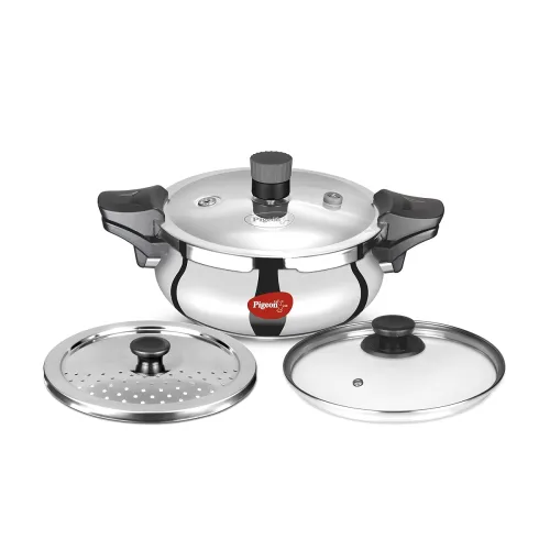 Image of Pigeon All in One Super Cooker Stainless Steel 3 L Induction Bottom Pressure Cooker