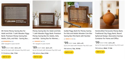 Image of Piggy Bank @ Starting ₹69