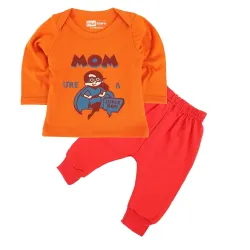 Piku Store Kids Grey T-Shirt & Light Grey Lower Set