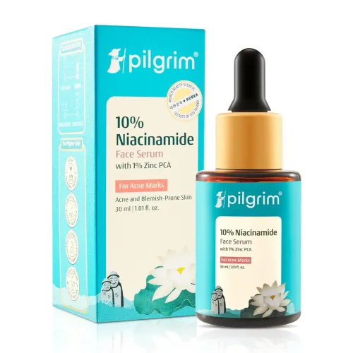 Image of Pilgrim 10% Niacinamide Serum 30ml For Acne Marks | With 1% Zinc PCA, Salicylic & Hyaluronic Acid|Niacinamide Serum For 