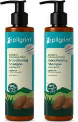 Pilgrim Advanced Patua & Keratin Smoothening Shampoo for Dry & Frizzy Hair Pack of 2 (400 ml)