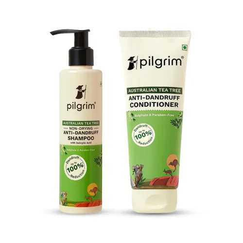 Image of Pilgrim Australian Tea Tree Anti-Dandruff Shampoo And Conditioner, 2 Count