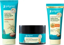 Pilgrim Korean Rice Water Facewash+Moisturizer & Gel Sunscreen Combo