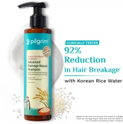 Pilgrim Korean Rice Water Advance Damage Repair Shampoo For Women | For Hairfall Control (200 ml)