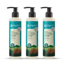 Pilgrim Patuá & Keratin Hair SMOOTHENING SHAMPOO for Dry & Frizzy hair 200 ML (Pack of 3)