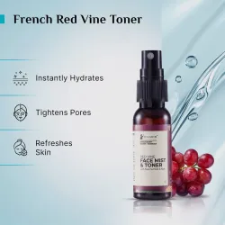 Pilgrim Red Vine Face Mist & Toner Mini | Hydrating, Anti-Ageing & Pore Tightening Men & Women (30 ml)