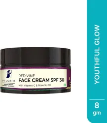 Pilgrim French Mini Red Vine Youthful Glow Moisturizer SPF 30 | Anti-Ageing & Hydrating  (8 g)