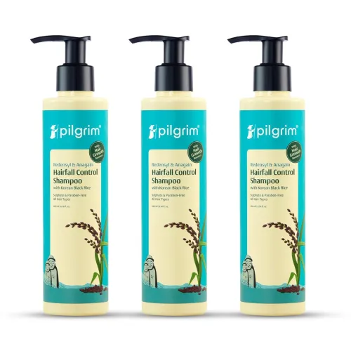 Image of Pilgrim Redensyl & Anagain Hairfall Control Shampoo, 200ml (Pack of 3) 