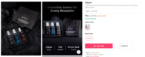 Image of Pilgrim The Impressions Collection 3In1 Fragrance EDP Gift Box