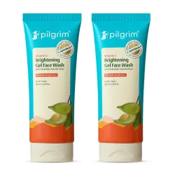 Pilgrim Vitamin C Brightening Gel Face Wash For Glowing Skin 100ml (2 Pack)