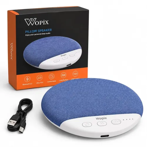 Image of 2026 Pillow Speaker,Bluetooth Pillow Speakers for Sleeping,Ultra-Thin Under Pillow Speakers with White Noise Timer,Flat 