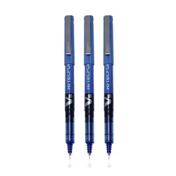 Pilot V5 Liquid Ink Roller Ball Pen -Blue(Pack of 3)