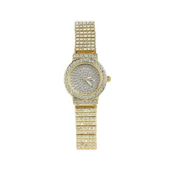 PINACOLADA Haute Sauce Women's Embellished Analog Dial with Stainless Steel Strap | Battery Power | Foldover Closure | Quartz Movement | Fashion Wrist Belt Watch for Female and Girls