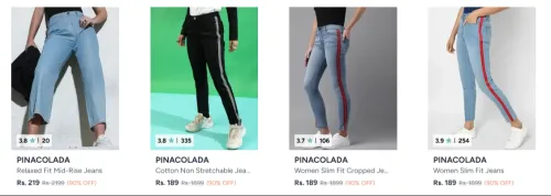 Image of Pinacolada Women's Jeans at minimum 90% Discount