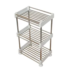 Pindia 3-Tier Rectangular Stainless Steel Storage Rack