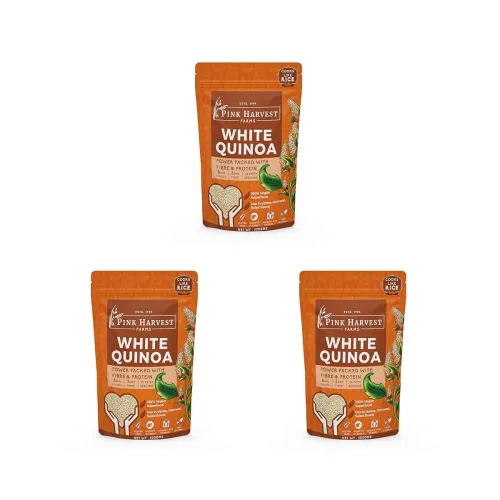 Image of Pink Harvest Farms White Quinoa Pouch, 500 G (Pack of 3)