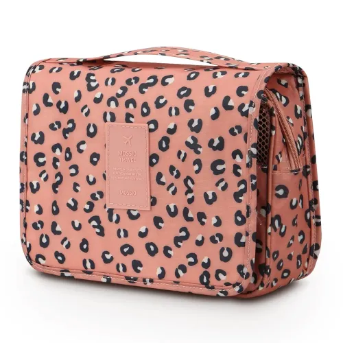 Image of Pink Leopard: Mossio Hanging Toiletry Bag
