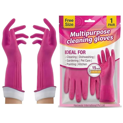 Image of Pink Multipurpose Rubber Gloves