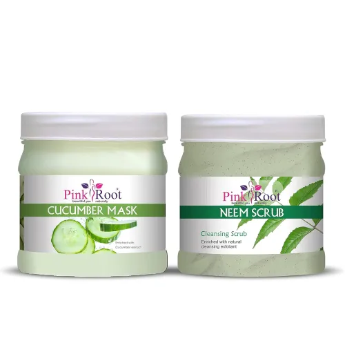 Image of Pink Root Cucumber Mask 500gm + Neem Scrub 500gm