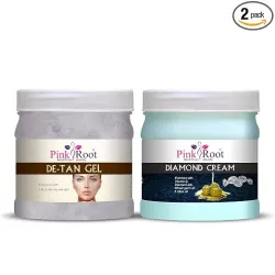 Pink Root De-Tan Gel 500gm with Diamond Cream 500gm