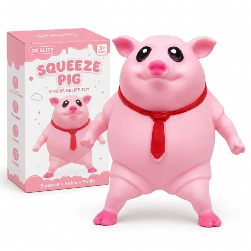 Image of Pink Squishy Pig Stress Relief Toy