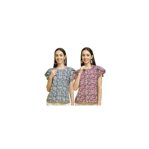 Image of Pinkmint Combo Top's for Women Sleeve Tops (Pack of 2)