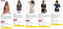Pinkmint Kurti for Women at minimum 90% Discount