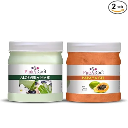 Image of Pink Root Aloe Vera Mask 500gm with Papaya Gel 500gm