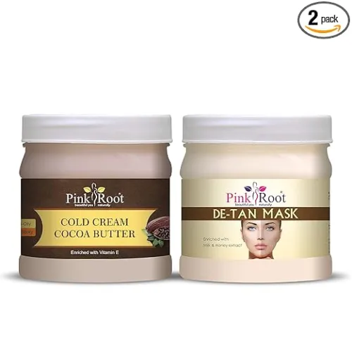 Image of Pink Root Cocoa Butter Cold Cream 500gm with De-Tan Mask 500gm